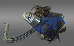 427 Engine 1: Prop Model, Full Texture Render