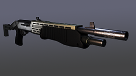 Spas Shotgun 1: Prop Model, Full Texture Render